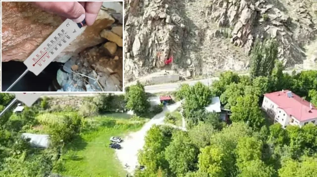 Burası yaz kış sıfır derece: 7 köy yolunun kesiştiği noktada yer alıyor herkes görmek için akın ediyor burasi yaz kis sifir derece 7 koy yolunun kesistigi noktada yer aliyor herkes gormek icin akin ediyor vt7JAV1l