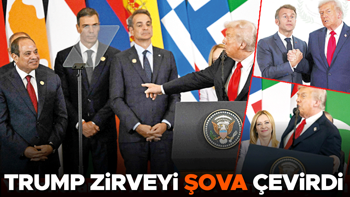 Trump zirveyi şova çevirdi: Liderler arkasına sıralandı