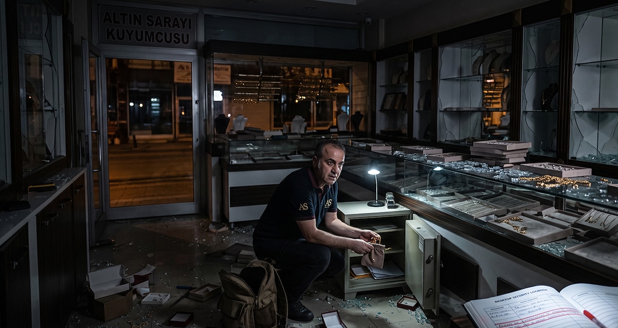 Çalıp çalıp yerine koydu! Elektrik kesildi 300 tam altın buhar oldu Haber gorseli